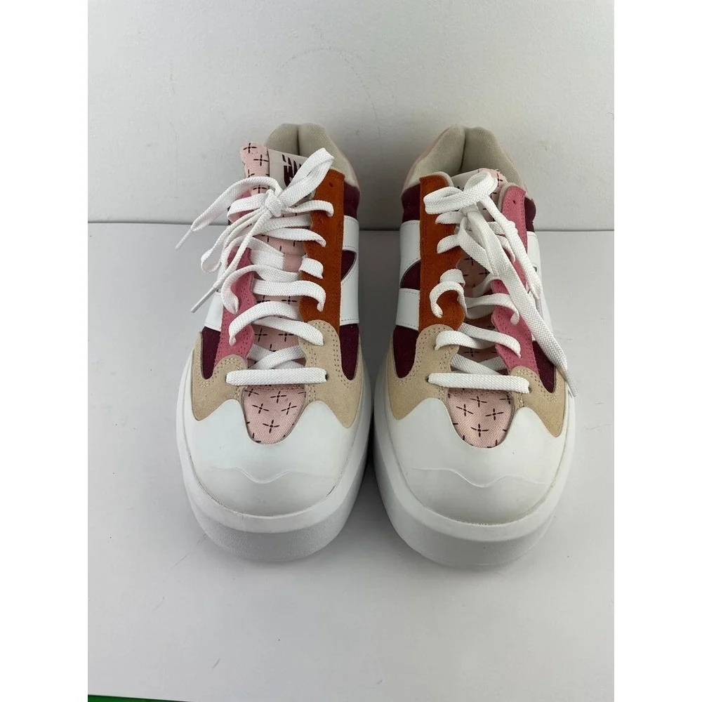 New Balance Burgundy Pink Haze White Suede Sneakers Men's Size US 12 D EUC